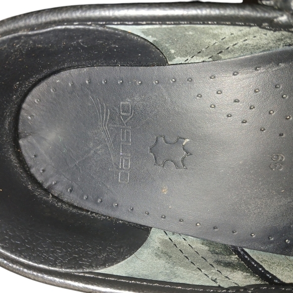 Dansko Blue/Green Marbled Tie Dye Patterned Professional Clogs Women's size 9 - Picture 7 of 12